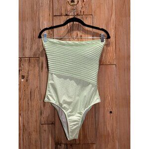 PEONY STRAPLESS ONE PIECE SUSTAINABLE RECYCLED MATERIALS SWIMSUIT LARGE NWT